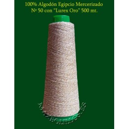 Algodón Egipcio + Lurex Oro