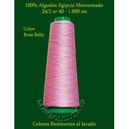 Algodón Nº 40 Rosa Baby Egipcio Mercerizado