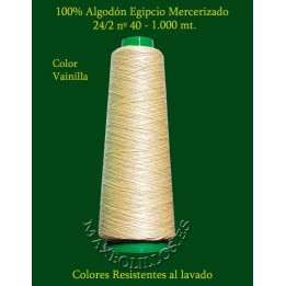 Algodón Nº 40 Vainilla Egipcio Mercerizado