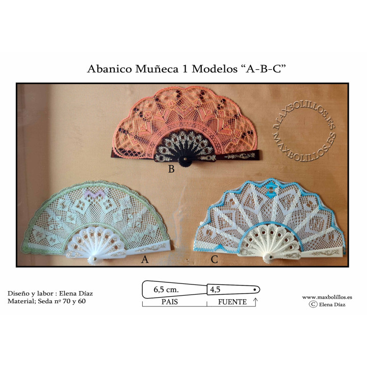Patrón Abanicos Muñeca 1