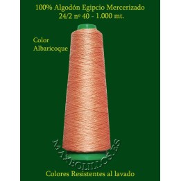 Algodón Nº 40 Albaricoque Egipcio Mercerizado
