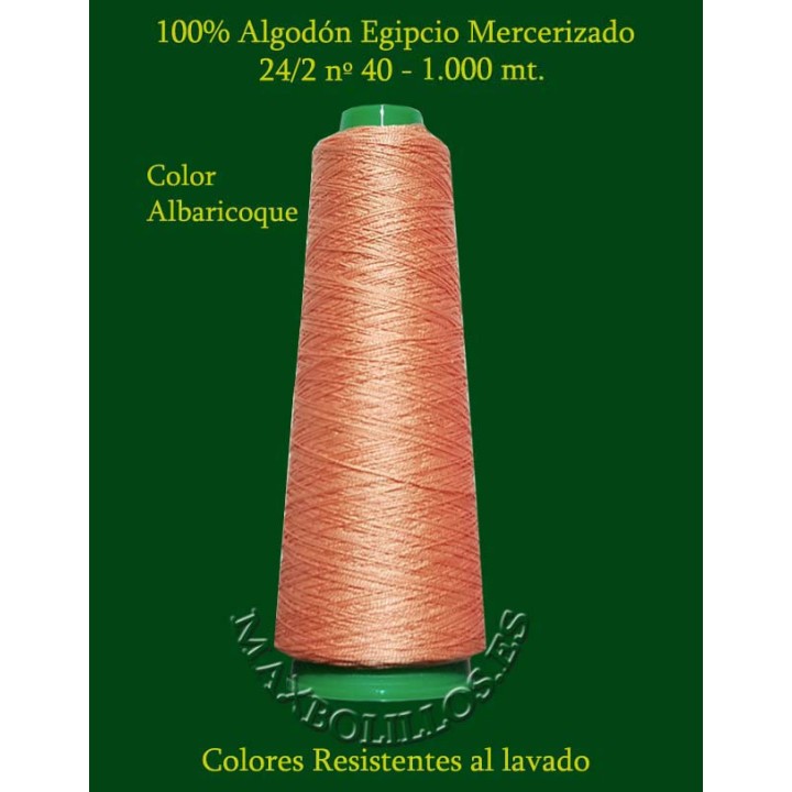 Algodón Nº 40 Albaricoque Egipcio Mercerizado