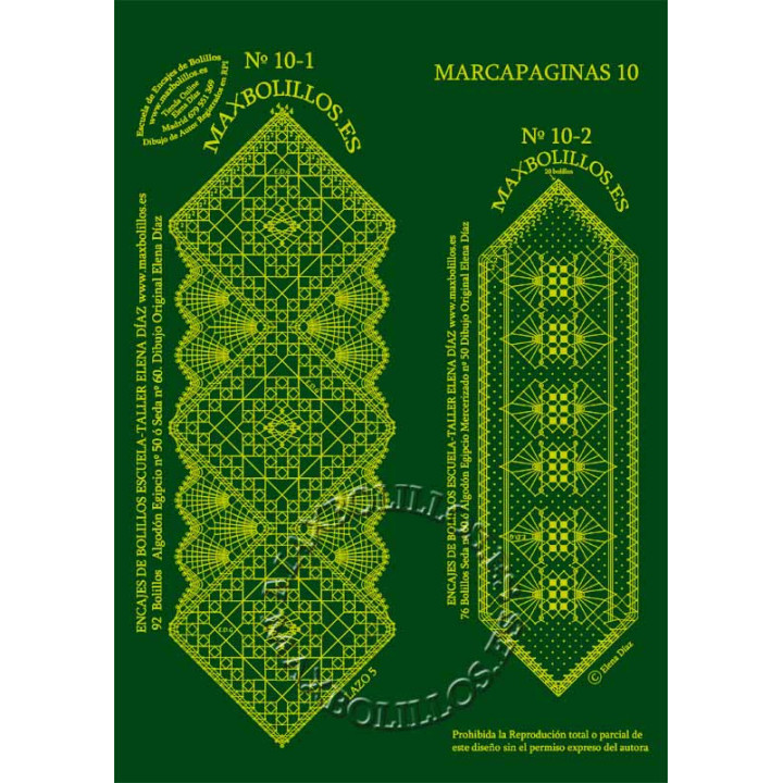 Patrón Marcapaginas 10