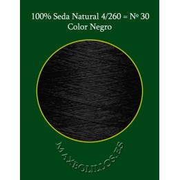 Seda Natural Negro Nº30