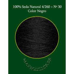 Seda Natural Negro Nº30