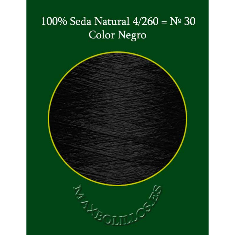 Seda Natural Negro Nº30