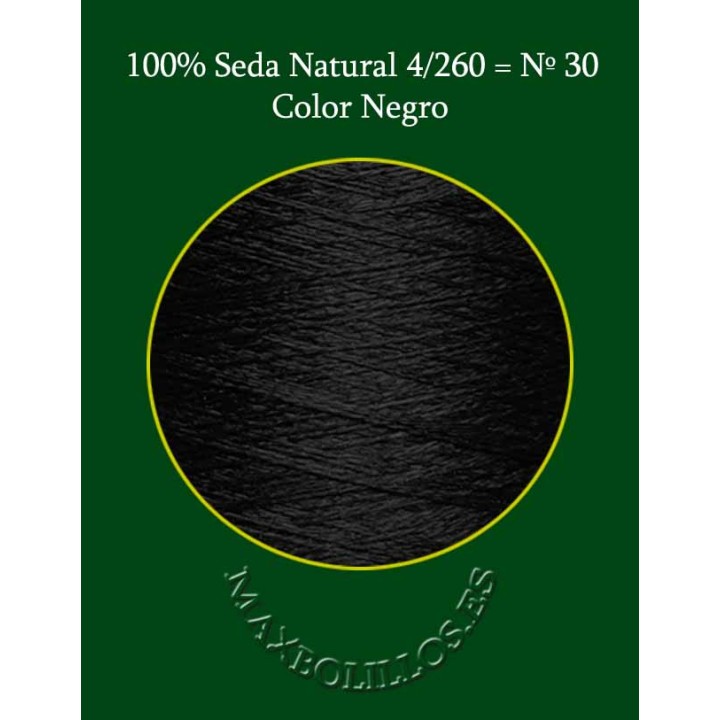 Seda Natural Negro Nº30