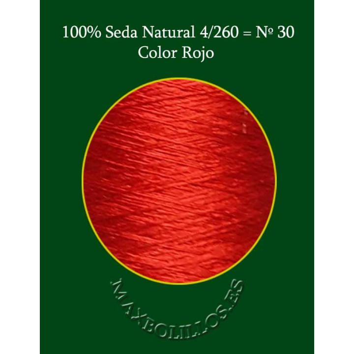 Seda Natural Rojo Nº30