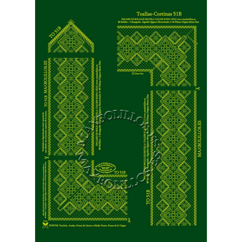 Patron Toallas Cortinas 51B Entredós