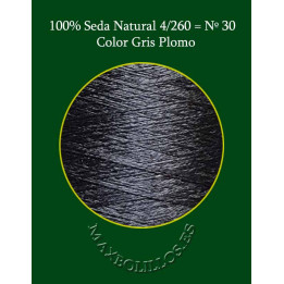 Seda Natural Gris Plomo Nº30