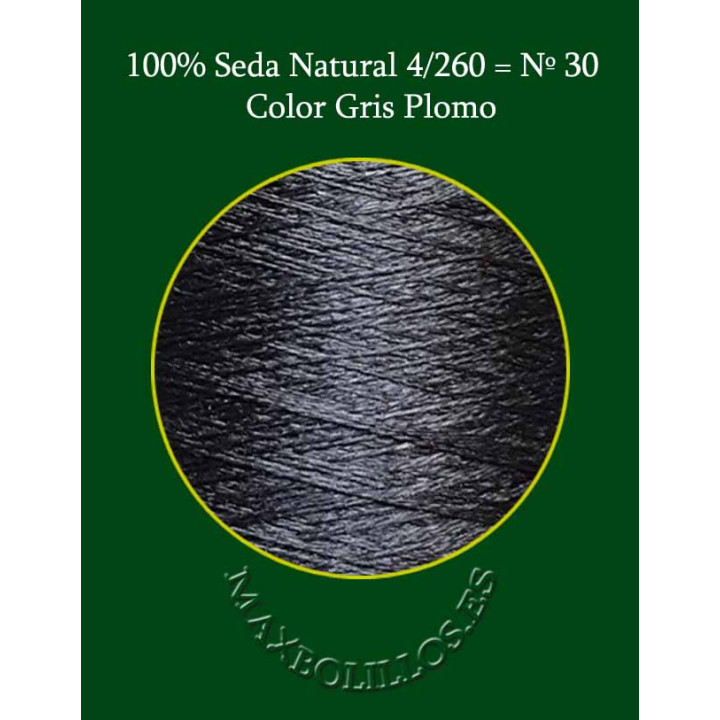 Seda Natural Gris Plomo Nº30