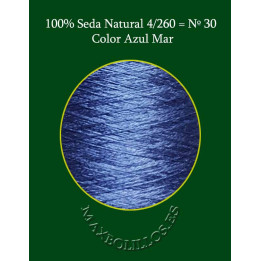 Seda Natural Azul Mar Nº30