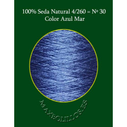 Seda Natural Azul Mar Nº30