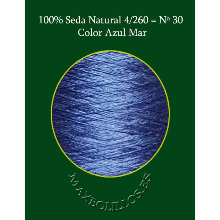 Seda Natural Azul Mar Nº30