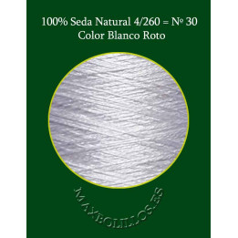 Seda  Natural Blanco Roto Nº30