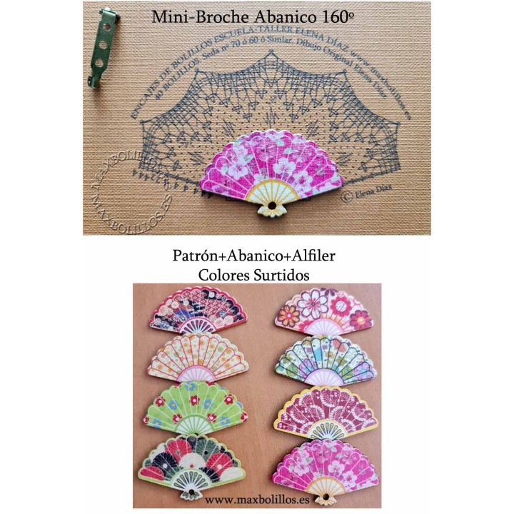 Broche Abanico + Patrón 1