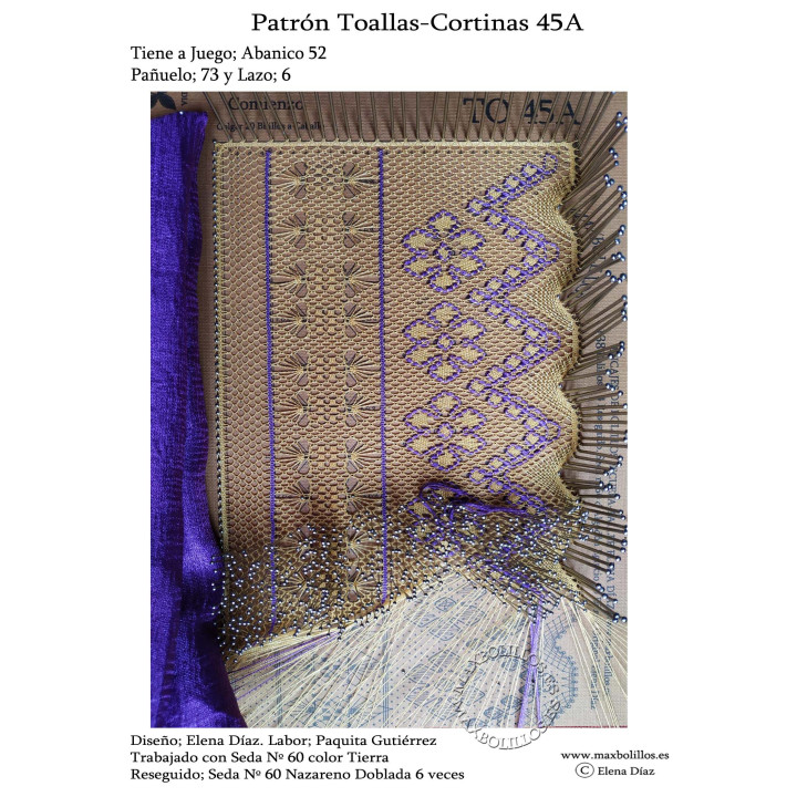 Patrón Toallas Cortinas 45A
