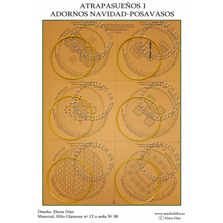 Patrón Atrapasueños 1 + Aros