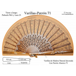 Varillas+Patrón 71 Madera Natural