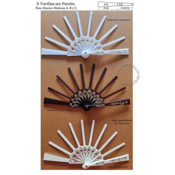 3 Varillas PVC Muñeca