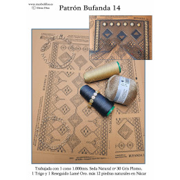 Patrón+Hilos Bufanda 14 Seda