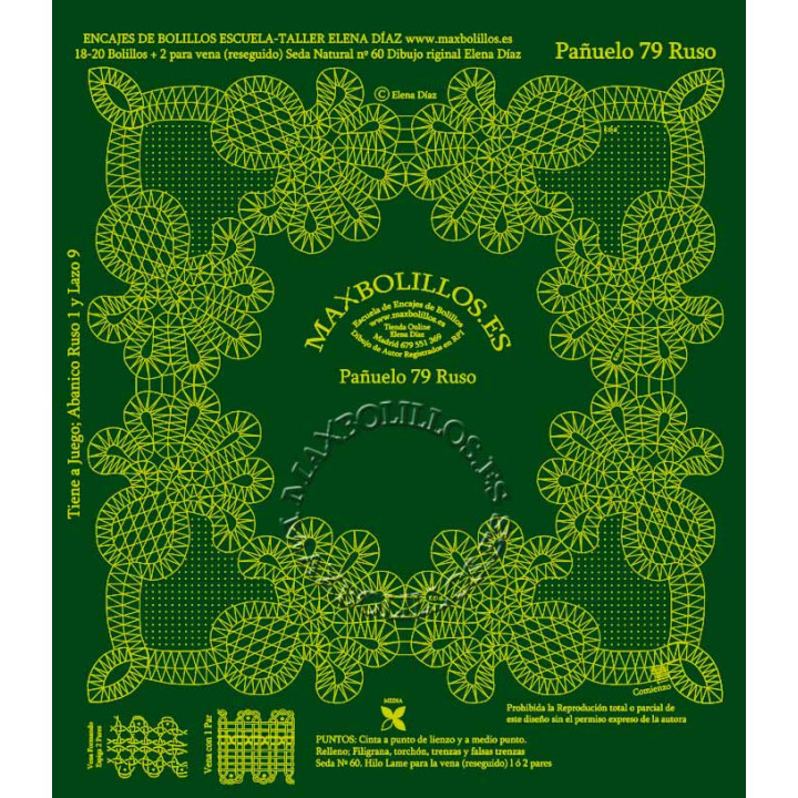 Patrón Pañuelo 79A Ruso