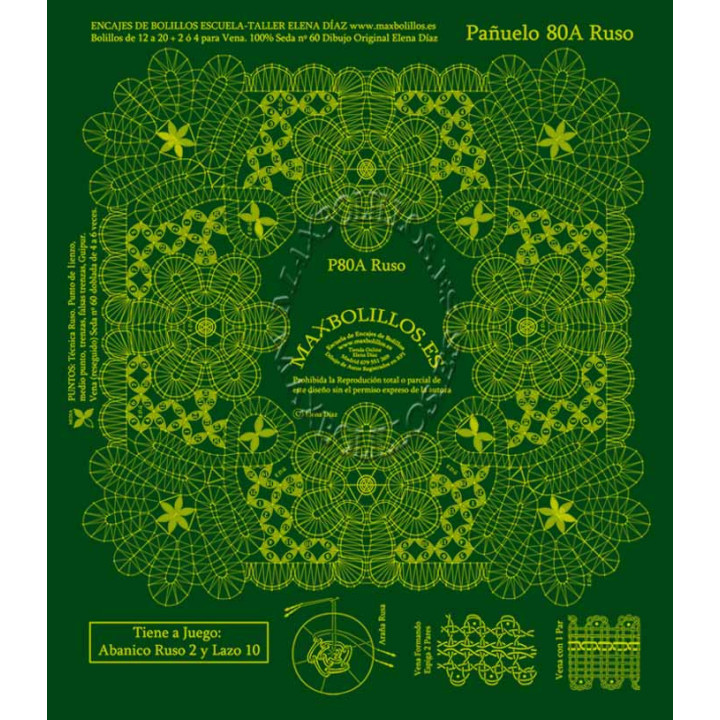 Patrón Pañuelo 80A Ruso