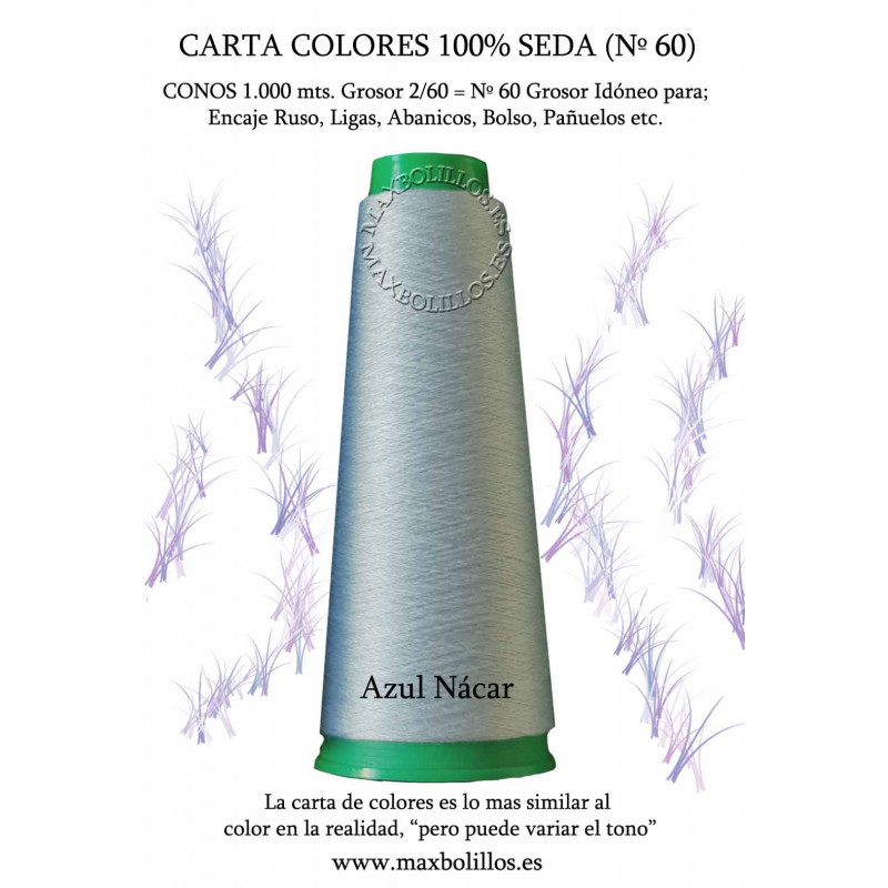 Seda Natural Nº60 Azul Nácar