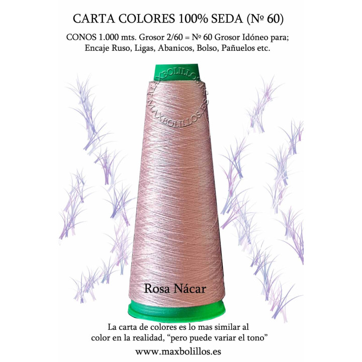 Seda Natural Nº60 Rosa Nácar