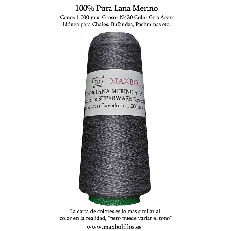 Lana Merino Nº 30 Gris Acero