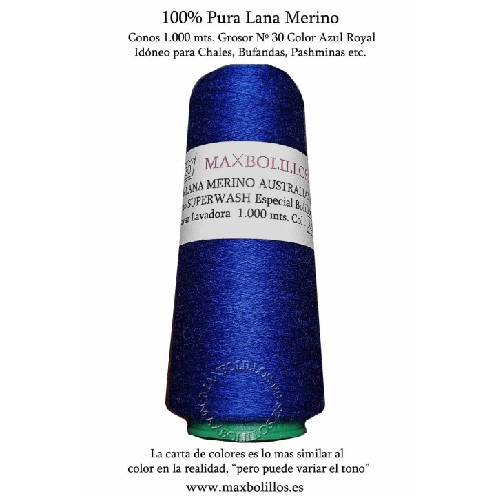 Lana Merino Nº 30 Azul Royal