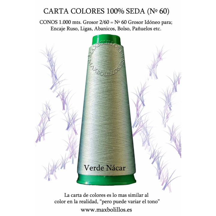 Seda Natural Nº60 Verde Nácar
