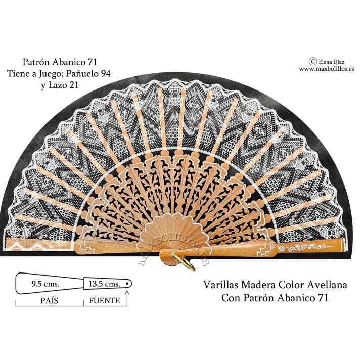 Rf. 42-71-74-93B Varillas Madera Natural