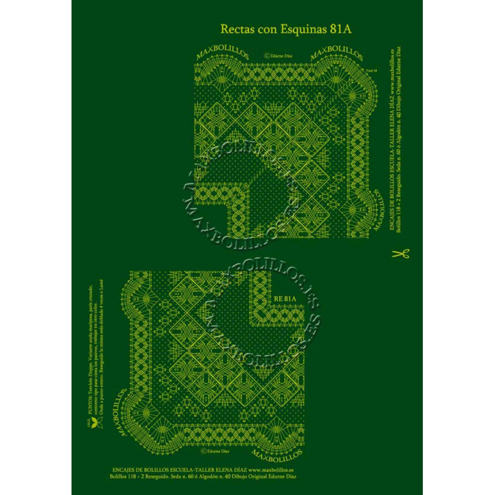 Patrón Rectas con Esquinas 81A