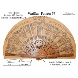 Varillas+Patrón 79 Madera Natural