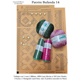 Patrón+Hilos Bufanda 14 Lana