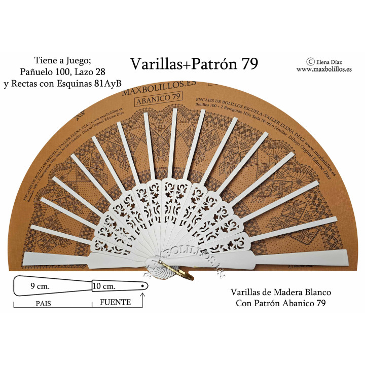 Varillas+Patrón 79 Madera Blanco