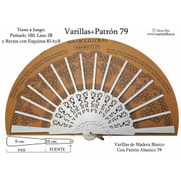 Varillas+Patrón 79 Madera Blanco