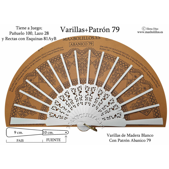 Varillas+Patrón 79 Madera Blanco