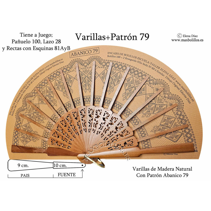 Varillas+Patrón 79 Madera Natural