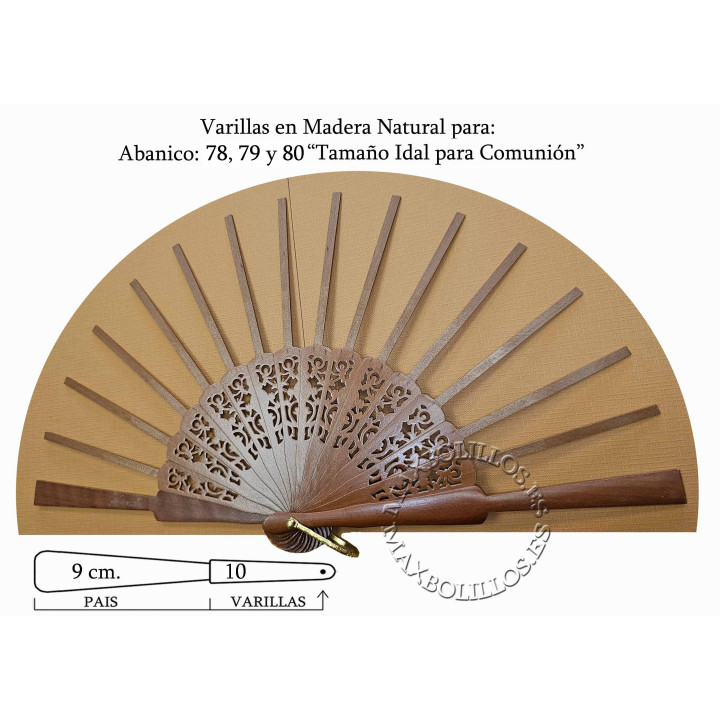 Rf. 78, 79, 80 Varillas Madera Natural