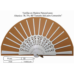 Rf. 78, 79, 80 Varillas Madera Blanco