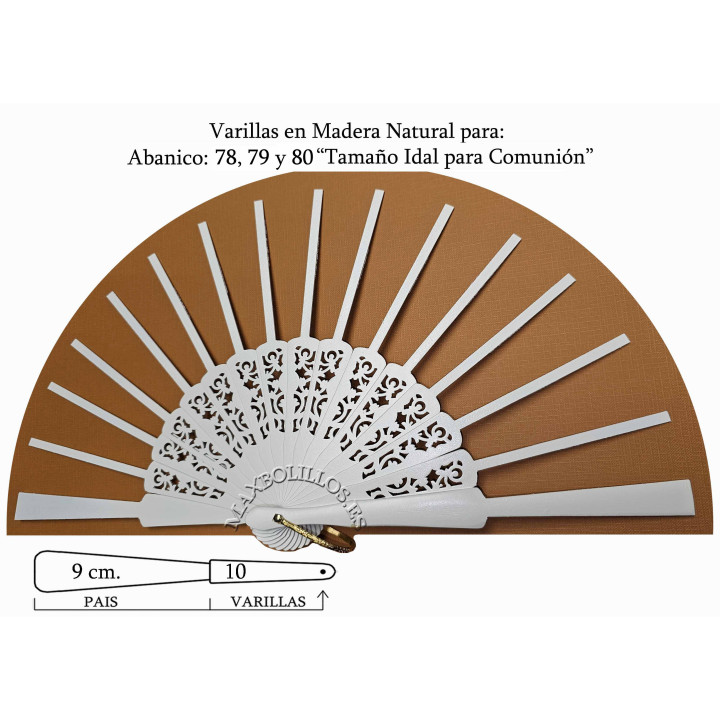 Rf. 78, 79, 80 Varillas Madera Blanco