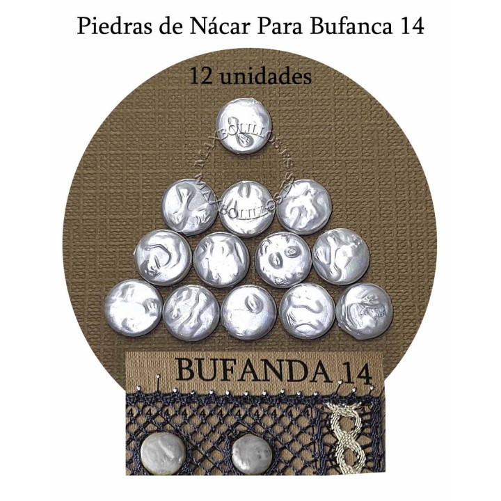 Piedras Nácar 12 uds
