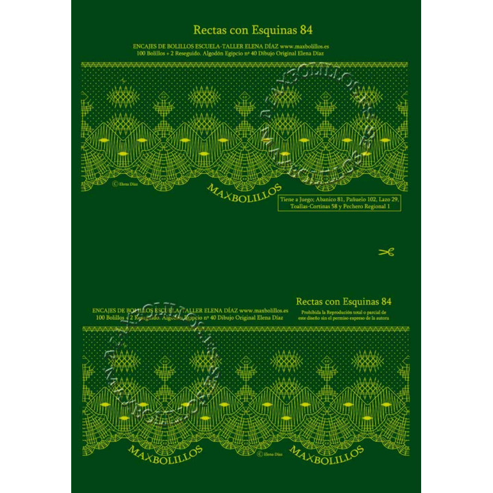 Patrón Rectas con Esquinas 84