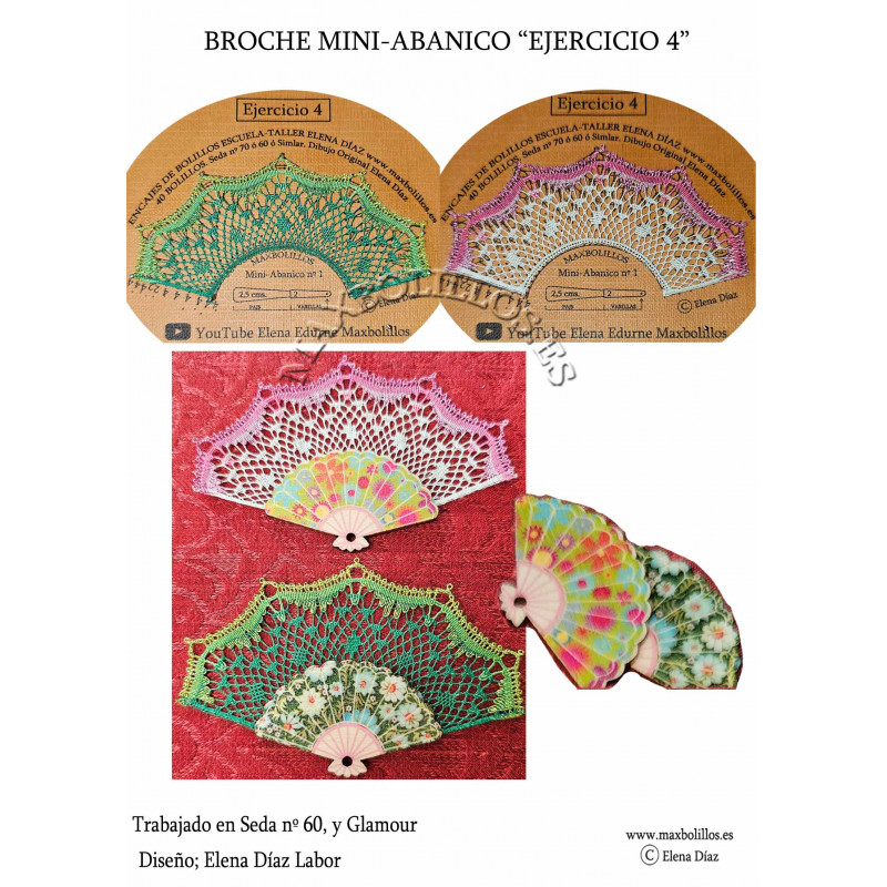 Broche Abanico + Patrón 1