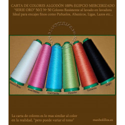 Algodón Nº 50 Rosa Barbie Egipcio Mercerizado