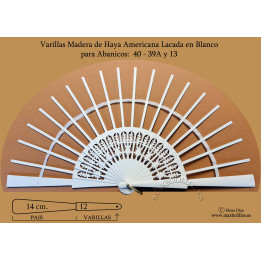 Rf. 13-26A-39B-40 Varillas Madera Blanco