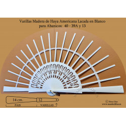 Varillas Rf. 13-26A-39B-40 Madera Blanco