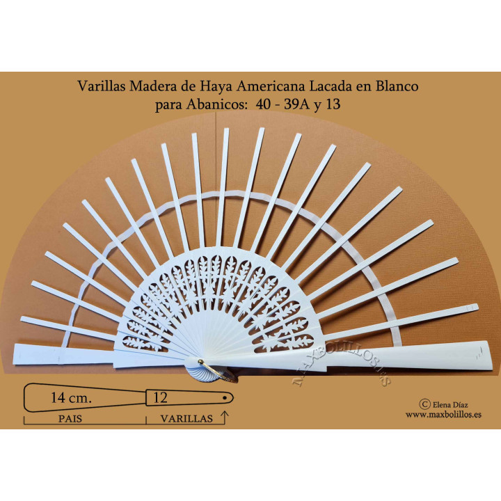 Rf. 13-26A-39B-40 Varillas Madera Blanco